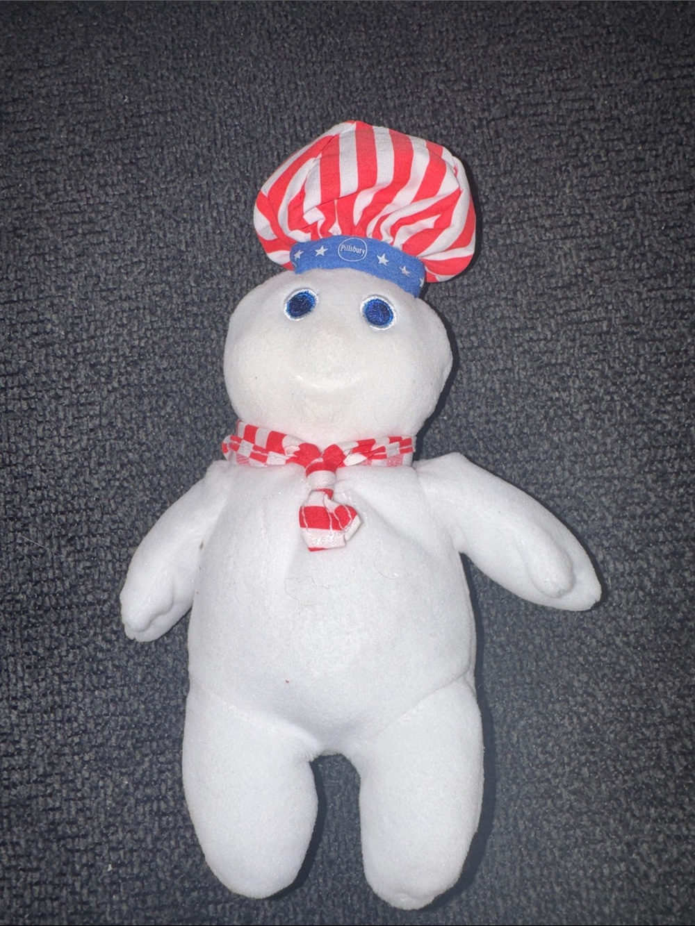 Patriotic Pillsbury Doughboy Plush with Red White Blue Chef Hat 2008